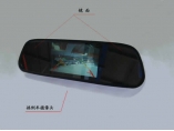 5寸后視鏡，車載倒車鏡，液晶顯示器，5寸倒車鏡，2路視頻，高清雙視頻，超薄，倒車優(yōu)先